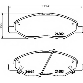 Колодки тормозные дисковые для NISSAN CUBE(Z11), LIVINA / GRAND LIVINA(L10,L11), MICRA(K12), NOTE(E11), TIIDA(C11X,SC11X), VERSA <b>MINTEX MDB3009 / 24682</b>
