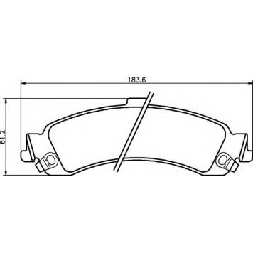 Колодки тормозные дисковые для CHEVROLET AVALANCHE 1500rew Cab Pickup, AVALANCHE 2500rew Cab Pickup, SILVERADO 1500, SILVERADO 2500 HD, TAHOE <b>MINTEX MDB2322 / 24987</b>