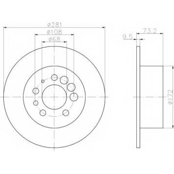 Тормозной диск MINTEX 98200 0314 / MDC21