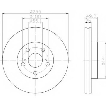Тормозной диск MINTEX 98200 0774 / MDC1025