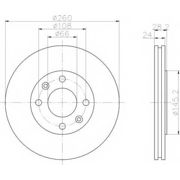 Тормозной диск MINTEX 98200 0786 / MDC868