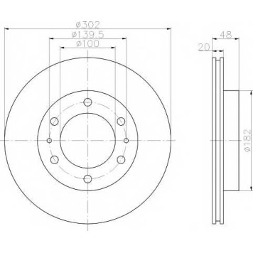 Тормозной диск MINTEX 98200 0804 / MDC879