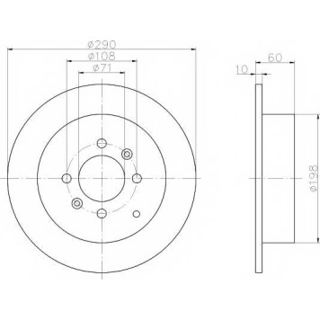 Тормозной диск MINTEX 98200 0807 / MDC1063