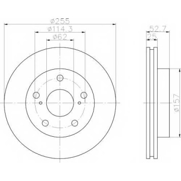 Тормозной диск MINTEX 98200 0808 / MDC903