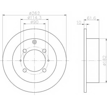 Тормозной диск MINTEX 98200 1040 / MDC951