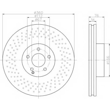 Тормозной диск MINTEX 98200 1242 / MDC1667