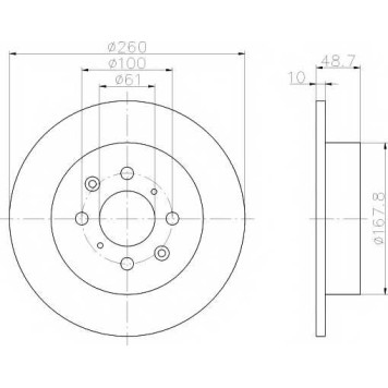 Тормозной диск MINTEX 98200 1253 / MDC1601