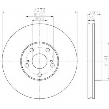 Тормозной диск MINTEX 98200 1264 / MDC1684