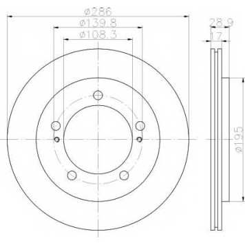 Тормозной диск MINTEX 98200 1368 / MDC1847