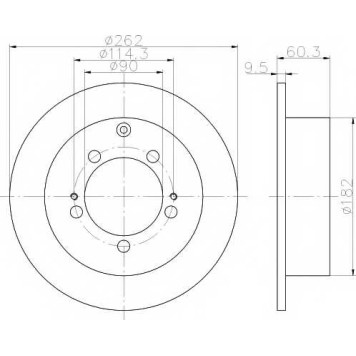 Тормозной диск MINTEX 98200 1486 / MDC1448