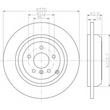 Тормозной диск MINTEX 98200 1508 / MDC2066