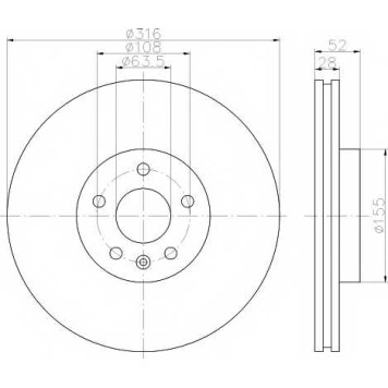 Тормозной диск MINTEX 98200 1623 / MDC1828