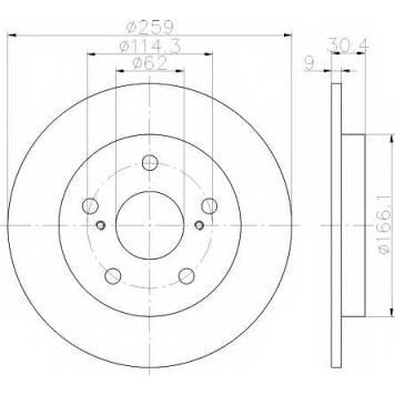Тормозной диск MINTEX 98200 1641 / MDC2048