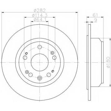 Тормозной диск MINTEX 98200 1658 / MDC1858