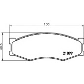 Колодки тормозные дисковые для INFINITI M30 Convertible, M30 / NISSAN 300 ZX, BLUEBIRD, ICHI, LAUREL, MAXIMA, NAVARA, PICKUP, PRAIRIE, TRADE <b>MINTEX MDB1279 / 21099</b>