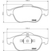 Колодки тормозные дисковые для RENAULT LAGUNA(BG0/1#,KG0/1#) <b>MINTEX MDB2225 / 23245</b>