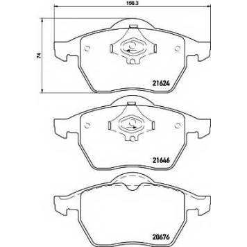 Колодки тормозные дисковые для AUDI A4(8D2,8D5,B5) / VW PASSAT(3B2,3B5) <b>MINTEX MDB2353 / 20676</b>