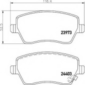 Колодки тормозные дисковые для OPEL AGILA(B) / SUZUKI SPLASH, SWIFT(EZ,MZ) <b>MINTEX MDB2796 / 23973</b>