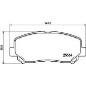 Колодки тормозные дисковые для MAZDA CX-5(GH,KE) <b>MINTEX MDB3292 / 25564</b>