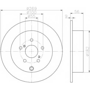 Тормозной диск MINTEX 98200 1704 / MDC1629