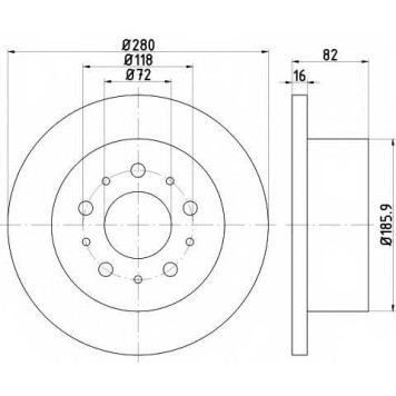 Тормозной диск MINTEX 98200 1574 / MDC1816