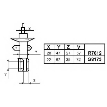 Амортизатор для MERCEDES CITAN Mixto(415), CITAN(415) / RENAULT KANGOO / GRAND KANGOO(KW0/1#), KANGOO Express(FC0/1#,FW0/1#) <b>MONROE G8173</b>