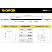 Газовая пружина (амортизатор) крышки багажника MONROE ML5226