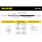 Газовая пружина (амортизатор) капота MONROE ML5596