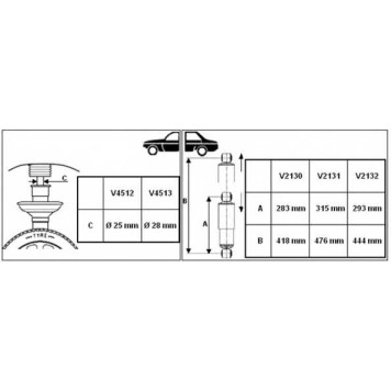 MONROE V2132 - амортизатор газомасляный задний Van-Magnum