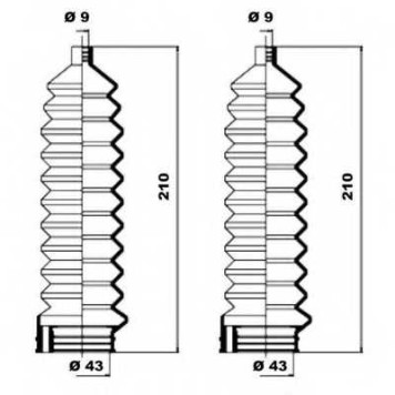 Комплект пылника рулевого управления MOOG K150029-1