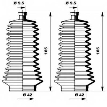 Комплект пылника рулевого управления MOOG K150133-1