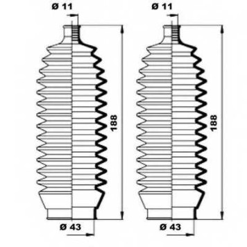 Комплект пылника рулевого управления MOOG K150160-1