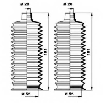 Комплект пылника рулевого управления MOOG K150188-1