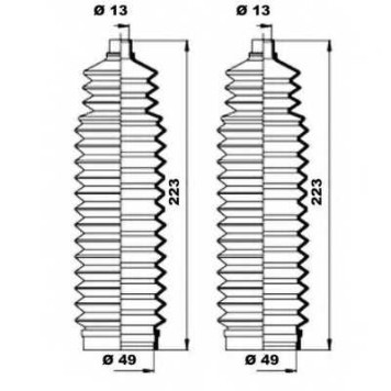 Комплект пылника рулевого управления MOOG K150192-1