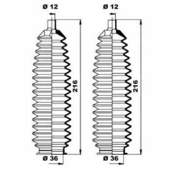 Комплект пылника рулевого управления MOOG K150243-1