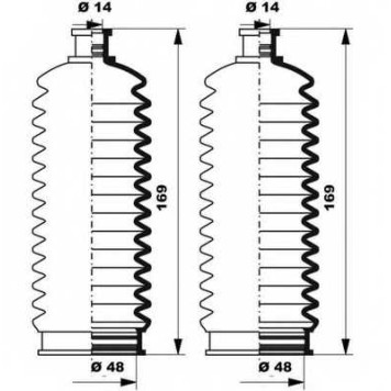 Комплект пылника рулевого управления MOOG K150263-1
