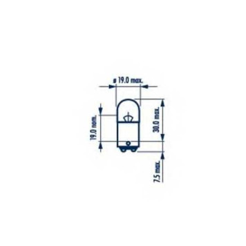 Лампа накаливания R5W 12В 5Вт NARVA 17172