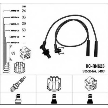 Комплект проводов зажигания NGK RC-RN623 / 8493