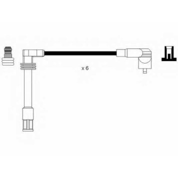 Комплект проводов зажигания NGK RC-AD218 / 0518-1