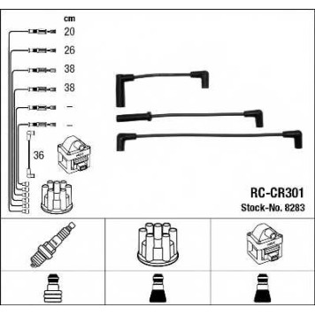 Комплект проводов зажигания NGK RC-CR301 / 8283