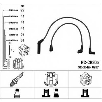 Комплект проводов зажигания NGK RC-CR305 / 8287