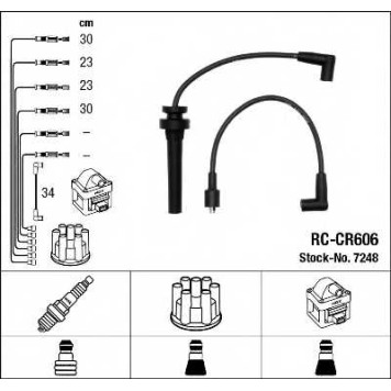 Комплект проводов зажигания NGK RC-CR606 / 7248