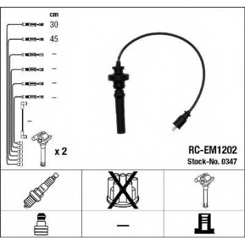 Комплект проводов зажигания NGK RC-EM1202 / 0347
