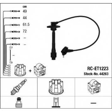 Комплект проводов зажигания NGK RC-ET1223 / 44263