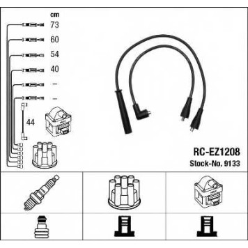 Комплект проводов зажигания NGK RC-EZ1208 / 9133