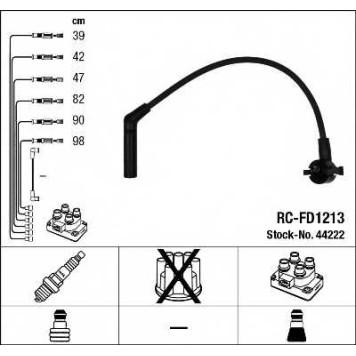 Комплект проводов зажигания NGK RC-FD1213 / 44222