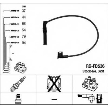 Комплект проводов зажигания NGK RC-FD536 / 0631
