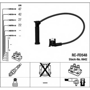 Комплект проводов зажигания NGK RC-FD548 / 0642
