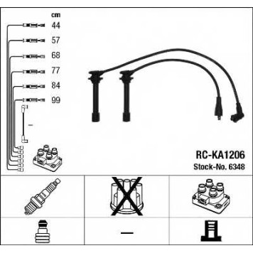 Комплект проводов зажигания NGK RC-KA1206 / 6348