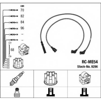 Комплект проводов зажигания NGK RC-ME54 / 9296